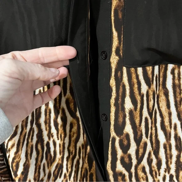 Brown and black long sleeve button up - Picture 9 of 11